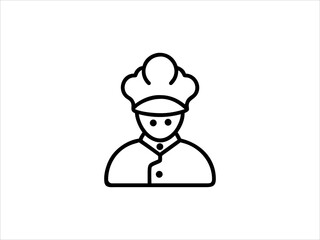 Obraz premium Simple Chef Icon Silhouette