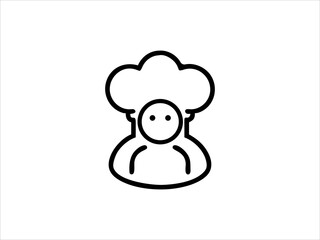 Fototapeta premium Simple Chef Icon Silhouette