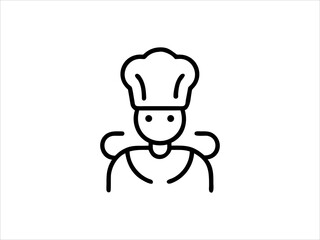 Simple Chef Icon Silhouette