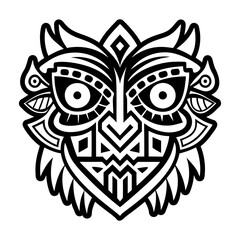 A glyph style icon of peru twin tattoo