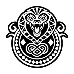 A glyph style icon of serpent symbol