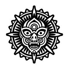 A solid style icon of peru vision symbol