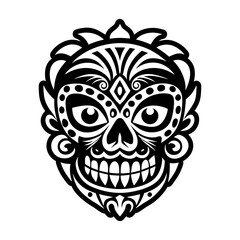 A solid style icon of muertos symbol