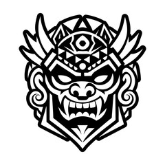 A solid style icon of lord mask symbol