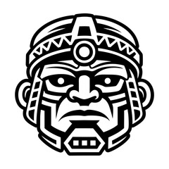 A filled style icon of olmec colossal symbol