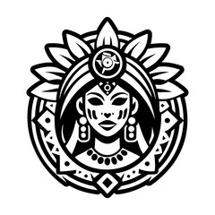 Obraz premium A solid style icon of pachamama symbol