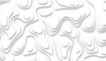 Abstract paper cut white background, white paper cut background abstract realistic papercut decoration textured . White wave paper curved reliefs abstract background.