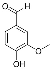 Vanillin 3-Methoxy-4-hydroxybenzaldehyd Chemie Strukturformel