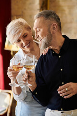 Celebrating love and companionship at a cozy restaurant