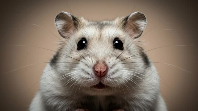 hamsters face suitable for pet product advertising, vet clinics, and animal lover designs. Cute and engaging.