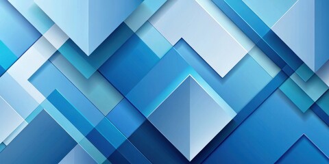 Obraz premium Abstract Blue and White Geometric Shapes Background Design