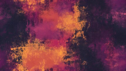 Vibrant, textured abstract painting in deep hues.