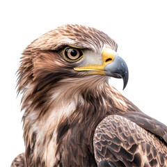 Fototapeta premium Majestic close-up of a hawk showcasing sharp features and striking gaze
