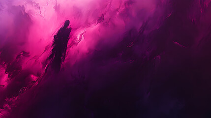 Abstract Distorted YouTube Channel Banner with Dark Purple Ambient Meltdown Style