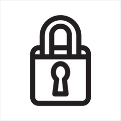 padlock icon with white background