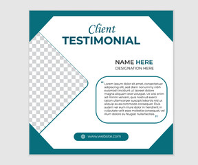 Client testimonial or client feedback design for social web 