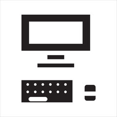 computer icon with white background