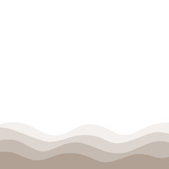 An illustration of ocean waves, featuring a calming gradient of cream and white tones, minimalist, elegant style, perfect for poster, postcard, wallpaper, or other graphic design element