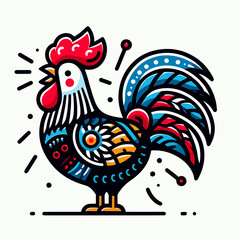 rooster vector illustration
