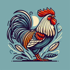 rooster vector illustration