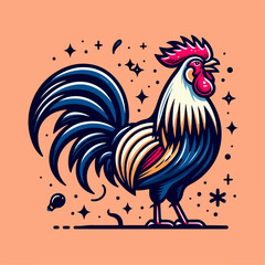 rooster vector illustration