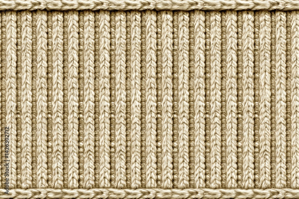 Fototapete textured fabric detail showcasing knitted pattern in soft beige color suitable for various textile a