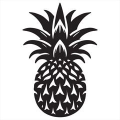Fototapeta premium Pineapple Vector art illustration with leaves