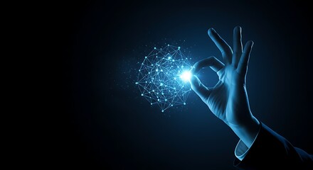 Connected Innovation: Hand Manipulating Digital Network Sphere in Dark Space