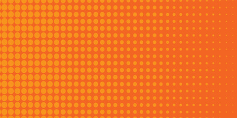Abstract orange gradient background, halftone pattern, vector abstract trendy geometric graphic design. Simple minimal square and dots halftone yellow and orange gradient pattern modern background