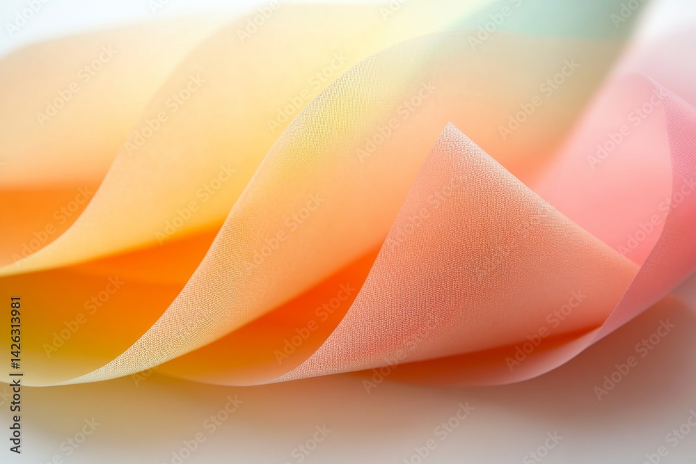 Fototapete a stunning scrap of fabric in a colorful swirl rests on a clean white backdrop, enhancing the textur