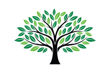 Fototapeta premium Stylized Tree Icon: Symbol of Nature and Sustainability