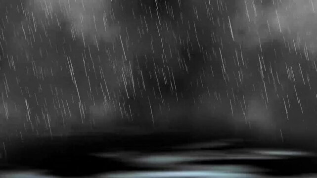 falling rain background black screen. Isolated Strong raining motion overlay 4k high-speed footage animation. falling heavy rain drop looping effect backdrop. Heavy rainstorm backdrop.