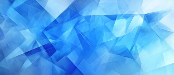Fototapeta premium Abstract blue geometric shapes