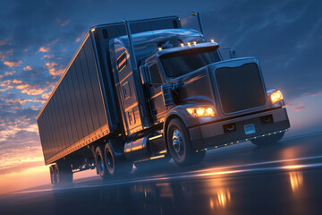 A sunset over a serene lake reflects vibrant colors in the sky, with a silhouette of a lone sailboat gliding peacefully on the water.