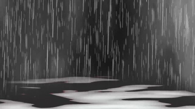 falling rain background black screen. Isolated Strong raining motion overlay 4k high-speed footage animation. falling heavy rain drop looping effect backdrop. Heavy rainstorm backdrop.