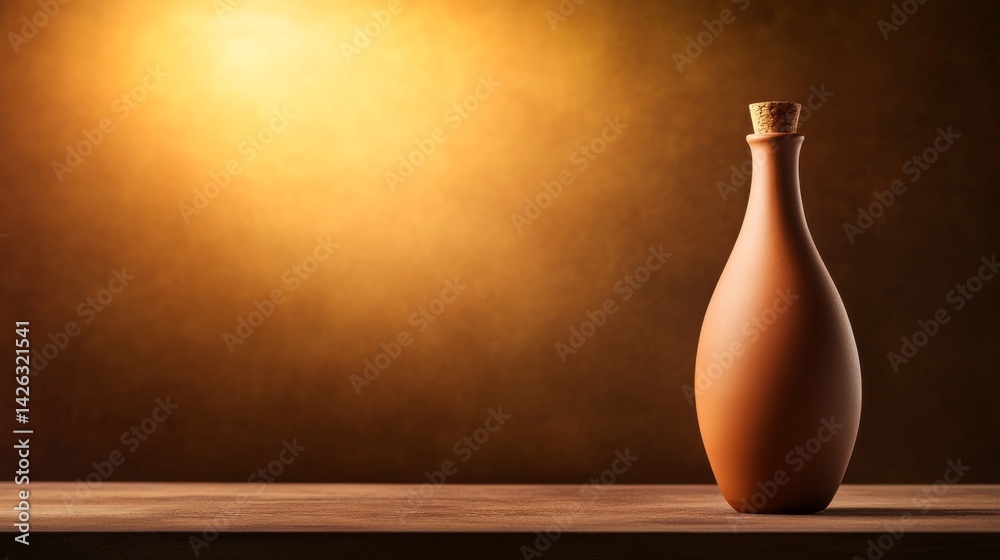 Poster soft natural light highlights the elegant design of the vase, showcasing its smooth texture against 