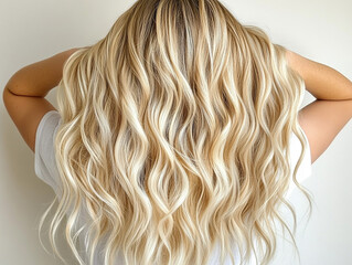 Naklejka premium Beauty girl with beautiful hair, hair styling