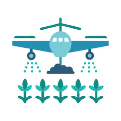 Crop Duster Icon: Aerial Farming, Agriculture Technology, and Modern Farming Practices