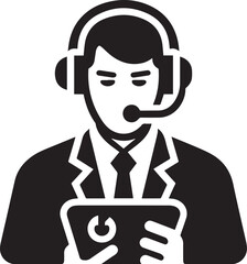 Customer Service best solid black icon