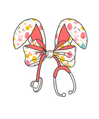 Easter Nurse Bunny PNG