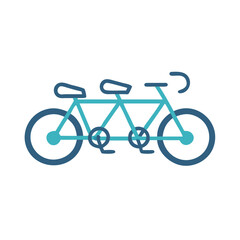 Fototapeta premium Illustration of Tandem Bicycle, Cycling, Travel, Recreation, and Friendship
