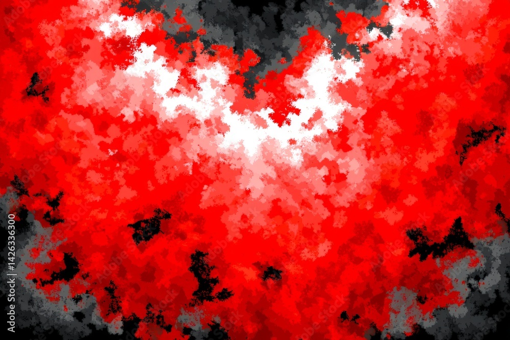 Poster Colorful abstract texture with red and black shades creating a vibrant visual impact in digital art representation