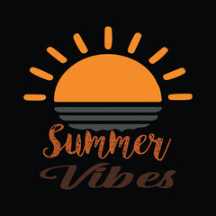 Fototapeta premium Summer Vibes Graphic Design Tropical Sunset Aesthetic Artwork
