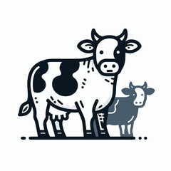 Art & Illustration cow vector simple 