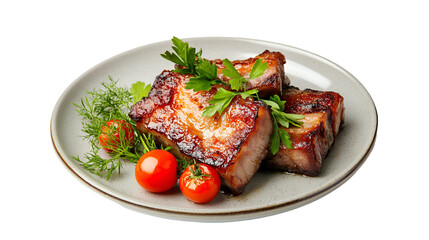 Delicious grilled meat skewers on sticks. transparent background