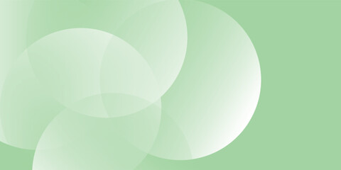 Minimalist banner background, pastel colorful, green and white gradations. Circle effect style geometric, abstract background. vector illustration eps10