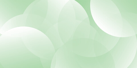 Minimalist banner background, pastel colorful, green and white gradations. Circle effect style geometric, abstract background. vector illustration eps10