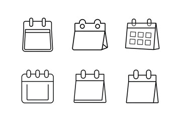 calendar icon vector line art illustration