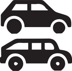  black and white car silhouette