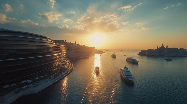 a clear photo Croatia modern city in everning day